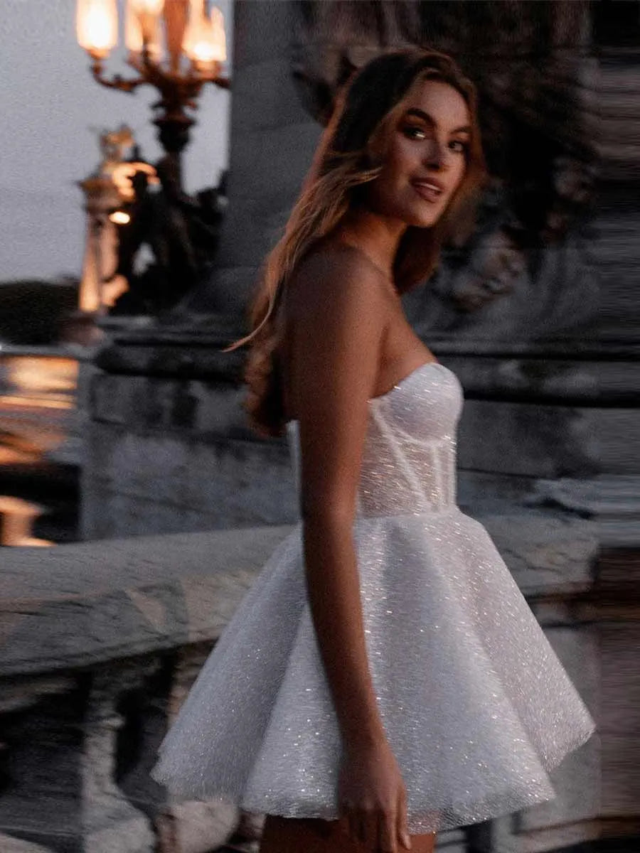 Calliope Sparkle Strapless Mini Dress