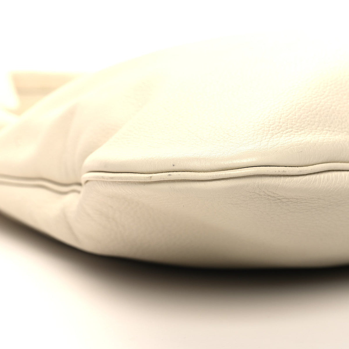 Grained Calfskin Medium Everyday Shoulder Bag Ivory