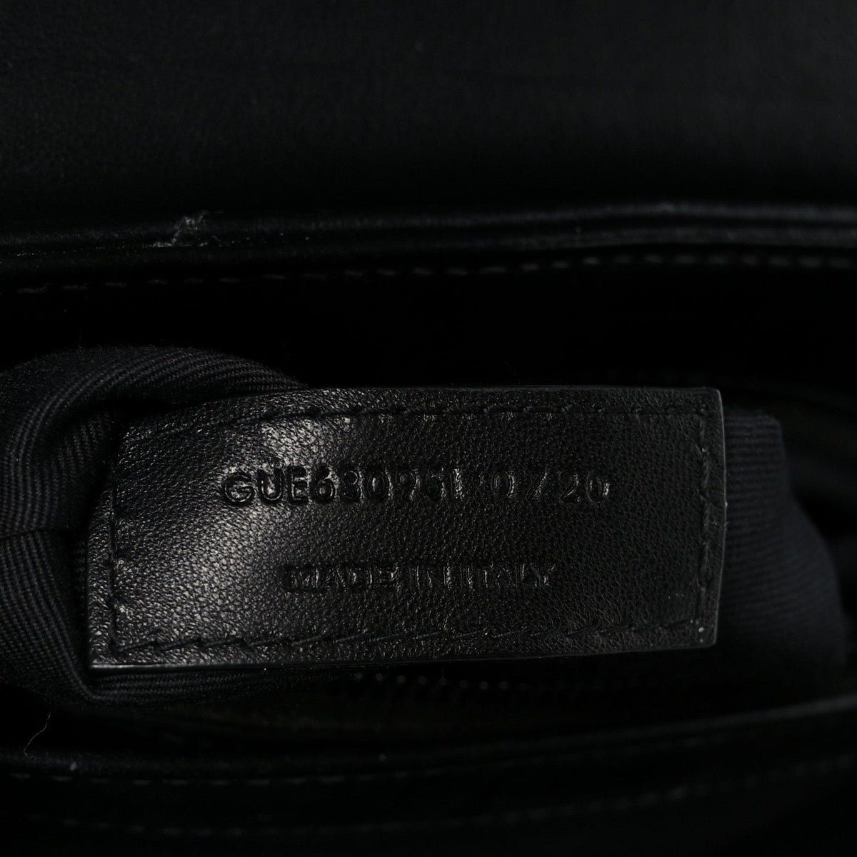 Calfskin Y Quilted Monogram Monochrome Toy Loulou Crossbody Bag Black