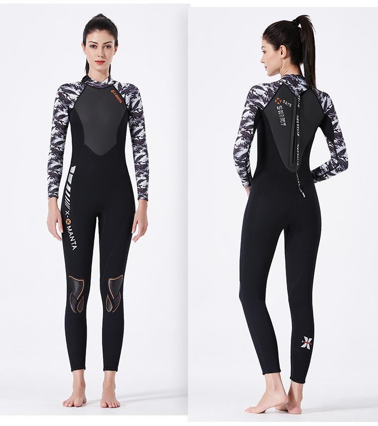 Diving Suit One-Piece Diving Suit Female Snorkeling Surfing Jellyfish Suit Thickened Warm Winter Swimsuit