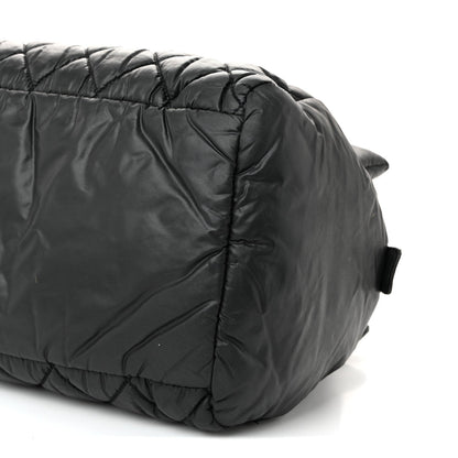 Nylon Coco Cocoon Zipped Tote Black