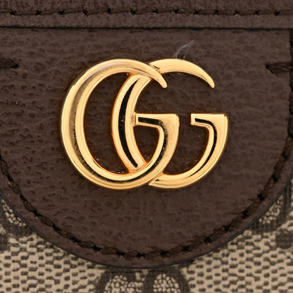GG Supreme Monogram Textured Calfskin Medium Ophidia Shoulder Tote Bag Beige Ebony New Acero