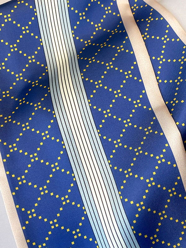 Leisure Fashion Geometry Simple Silk Scarf