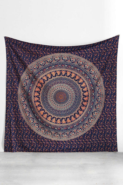 Vintage Bohemia Mandala Floral Beach Tapestry