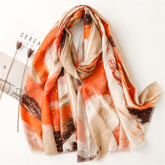 Scarvii - Hand-painted Ink Art Scarf