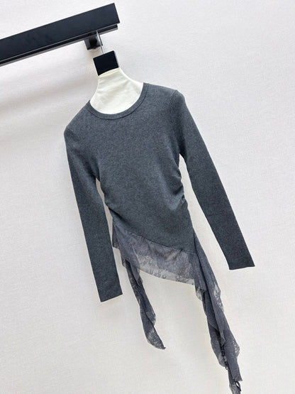 MIUMIU LONG-SLEEVE KNIT TOP STYLE 820
