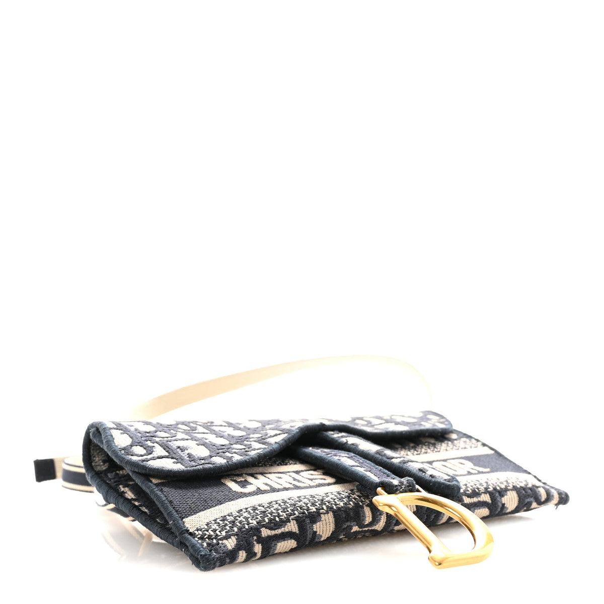 Oblique Slim Saddle Pouch Blue