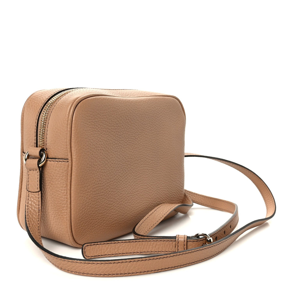Pebbled Calfskin Small Soho Disco Bag Camelia