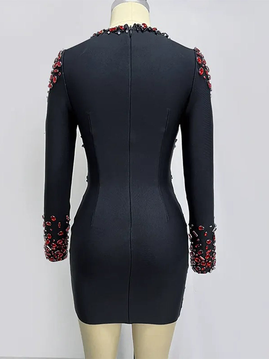 Rowena Mini Dress In Black
