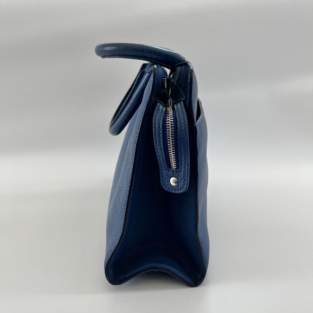 Aigner Blue Leather Medium Cybill Tote