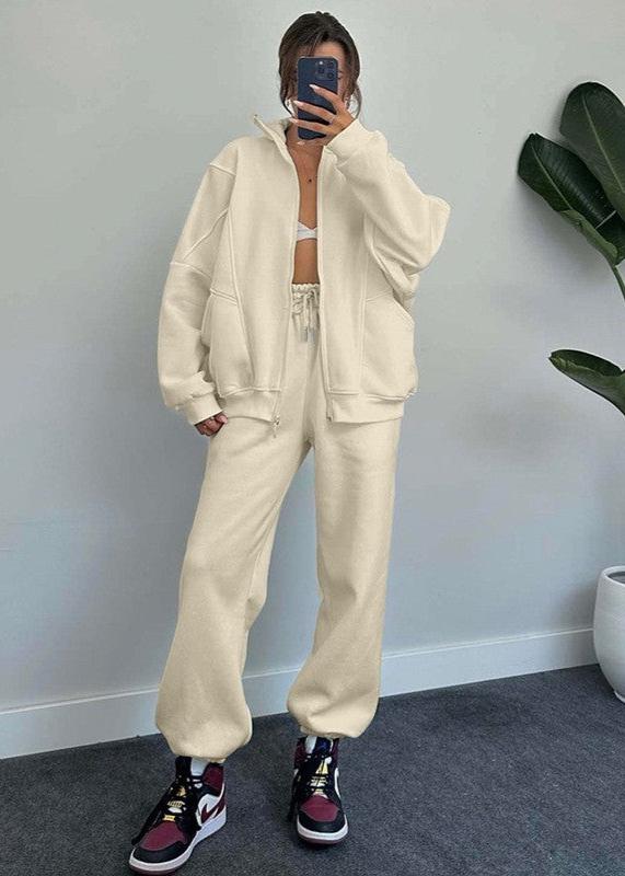 Oversized Hoodie And Jogger Set Soft Fabric