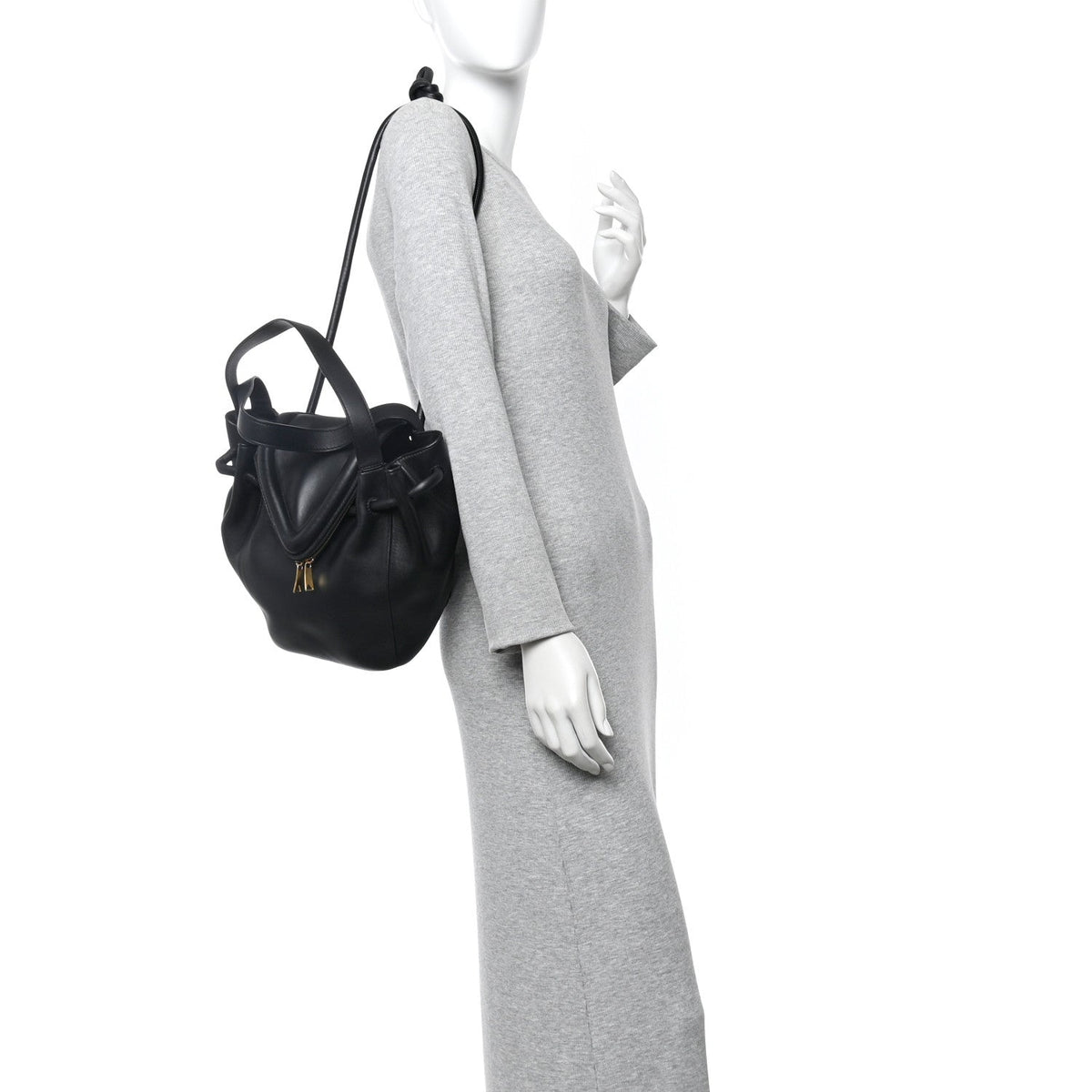 Calfskin Small Beak Tote Black