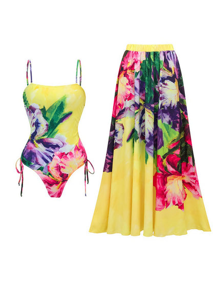 Phoebe Floral Tie-Up Swimsuit Set