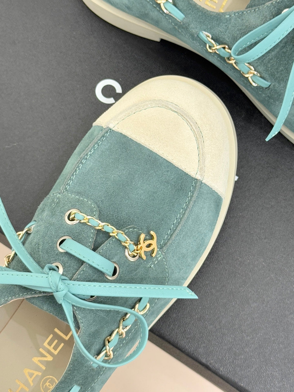 CC Cruise 25/26 Moccasins Steel Teal White Suede