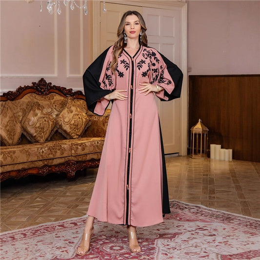Embroidered Tribal Abaya Robe