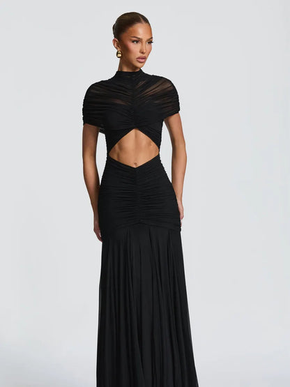 Lilith Short Sleeve Cutout Maxi Dress