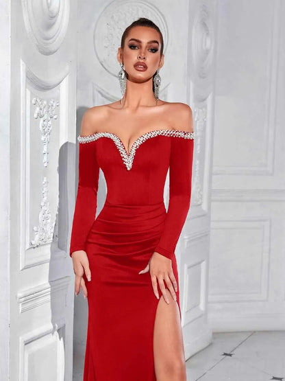 Amara Luxury Beaded Maxi Dress