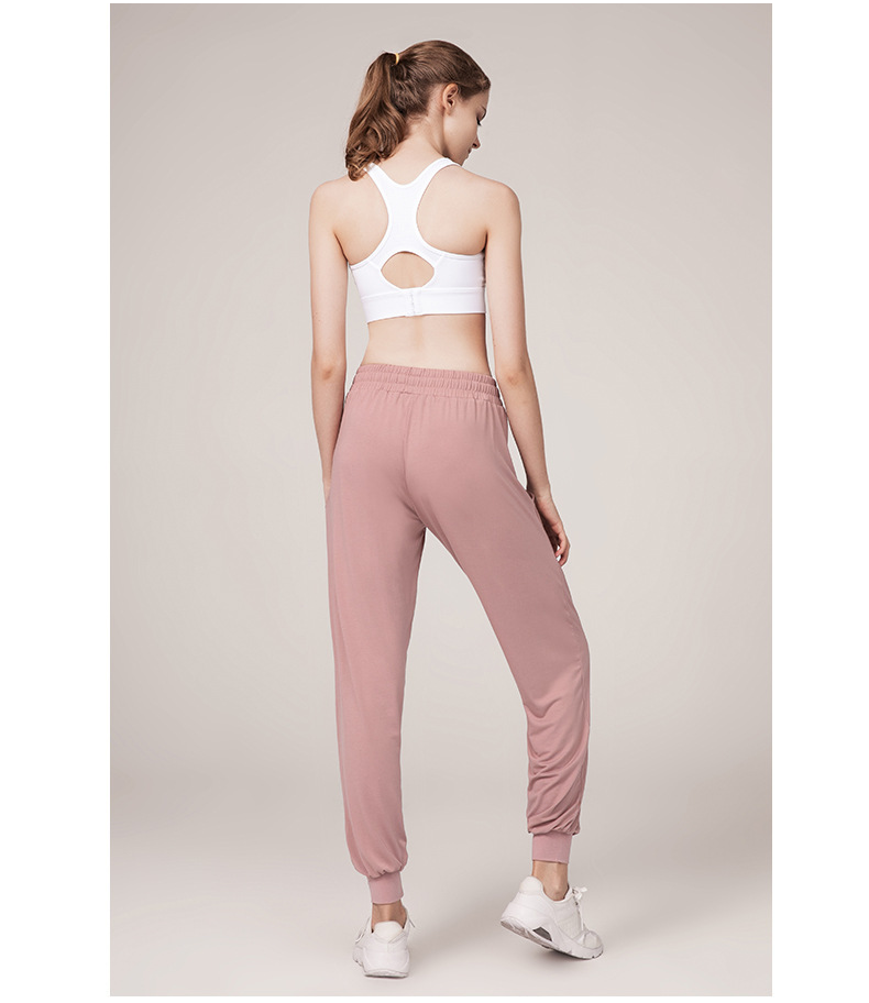 Quick Drying Loose Fit Slim Sweatpants Women'S Legged Running Fitness Solid Color Pocket High Waist Casual Yoga Pants