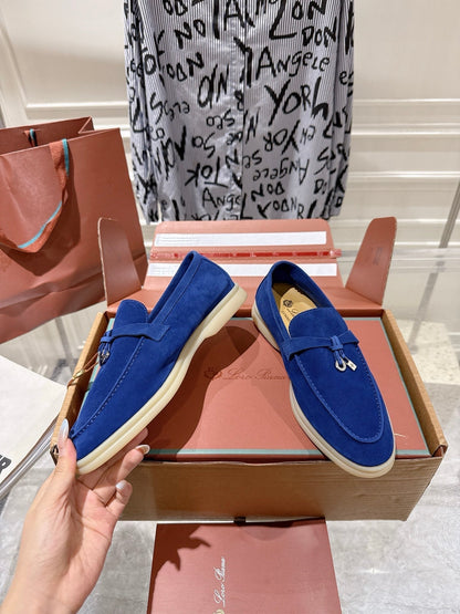LP Summer Charms Walk Loafers Navy Blue Suede 565860