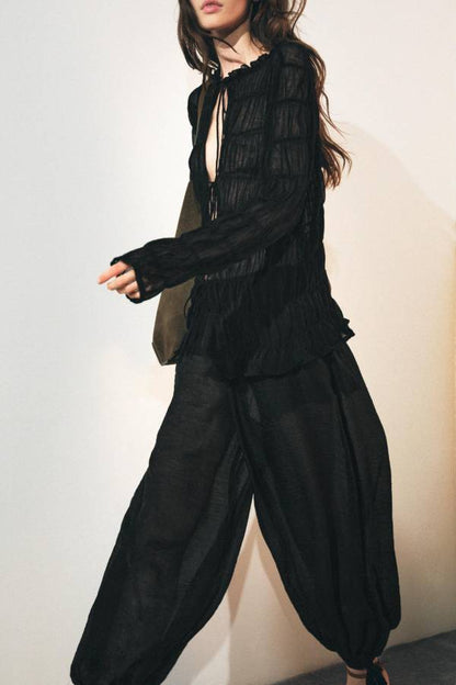 ZW COLLECTION TIE HEM BLOOMER TROUSERS