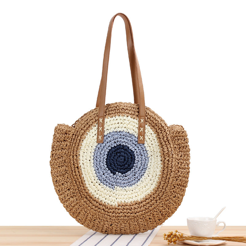 Crochet Market Bag Round Shoulder Bag