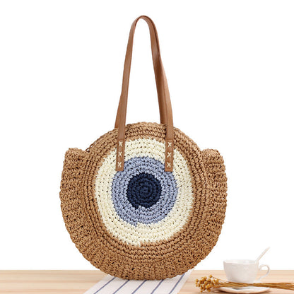 Crochet Market Bag Round Shoulder Bag