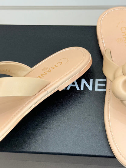 CC 26C Early Spring Camellia Slide Beige Calfskin