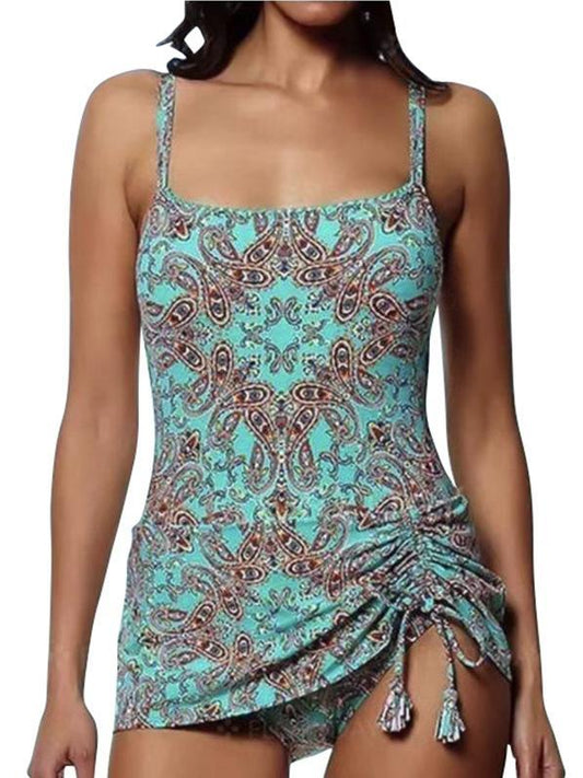 Women'S Two Piece Print Bikini Vintage Swimsuit