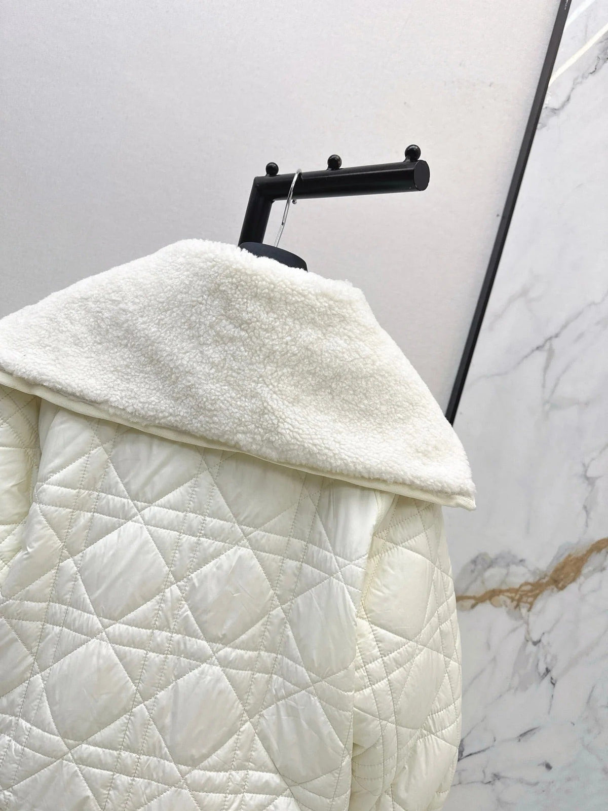 DIOR 25S COTTON JACKET WITH SHEARLING LINING 595