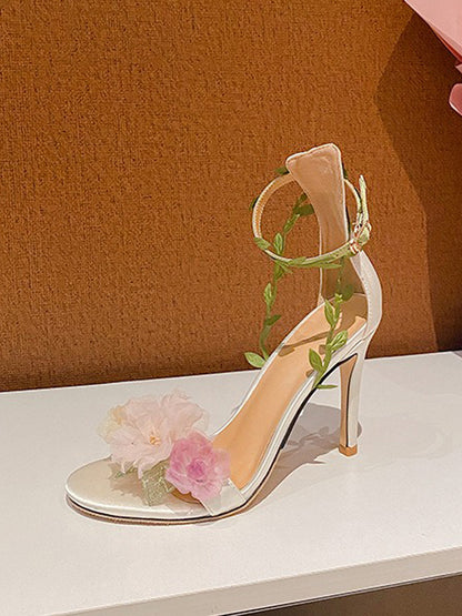 Nicolette Pastoral Style Chiffon Sandals