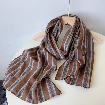 Scarvii - Vintage Plaid Striped Scarf
