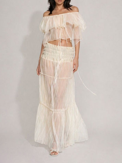 Acacia Off-the-Shoulder Puff-Sleeve Two Piece Set