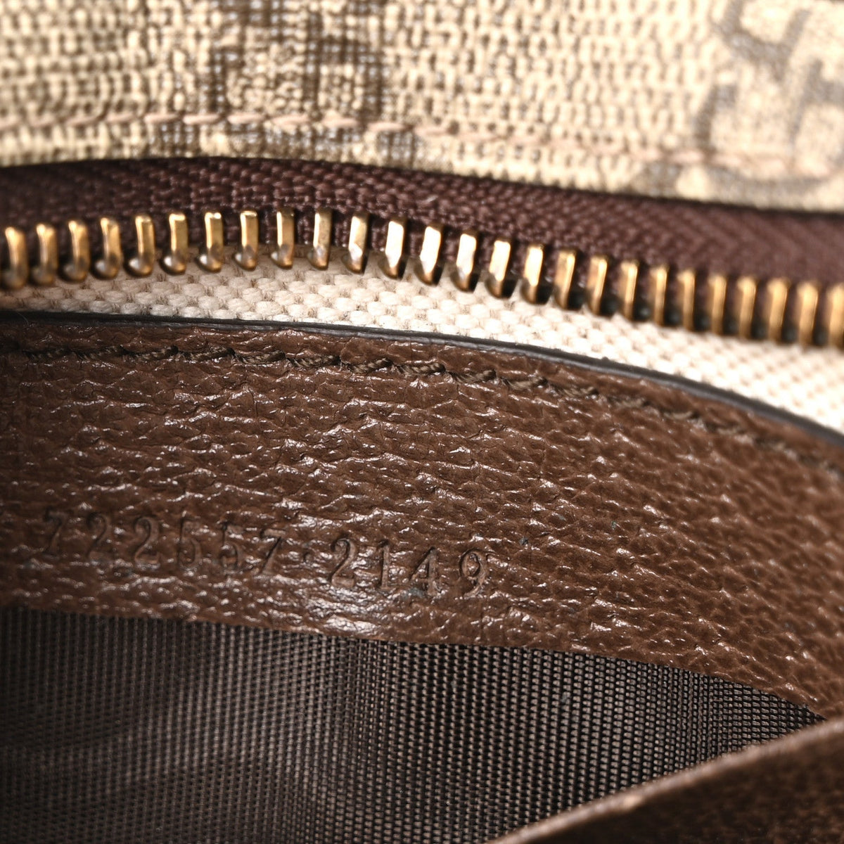 GG Supreme Monogram Textured Dollar Calfskin Web Mini Ophidia Convertible Shoulder Bag Beige Ebony New Acero