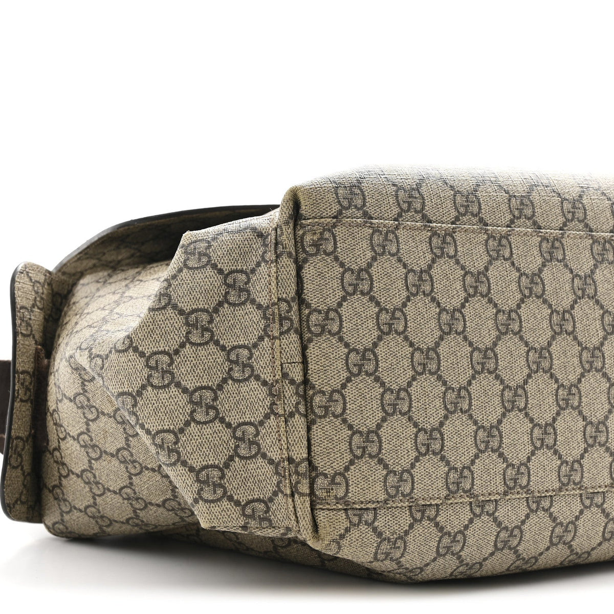 GG Plus Monogram Messenger Diaper Bag Dark Brown