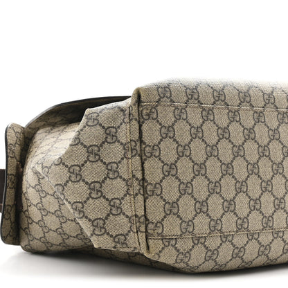 GG Plus Monogram Messenger Diaper Bag Dark Brown