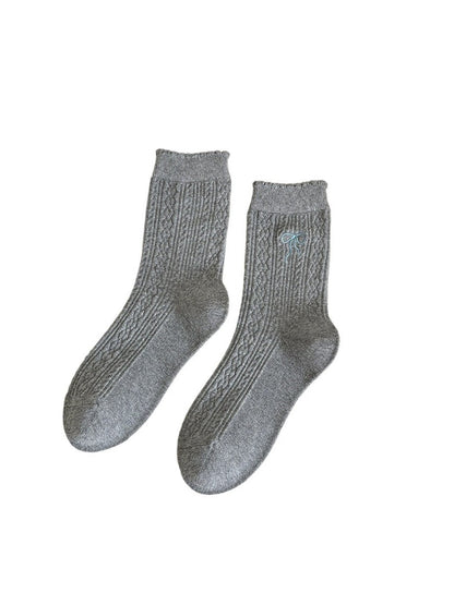 Rufia - Sweet Cozy Bow Mid-Calf Capsule Socks