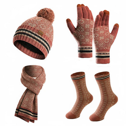 Christmas Winter Warm Knit Beanie Scarf Set