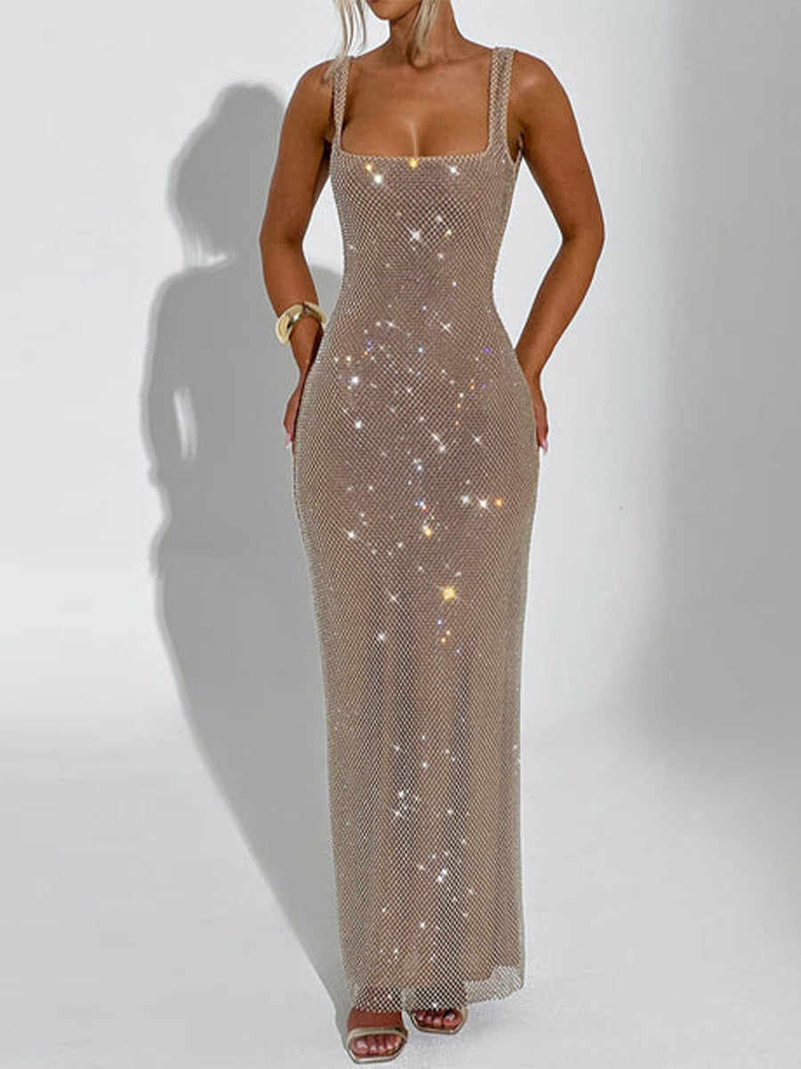 Georgia Maxi Dress In Gold