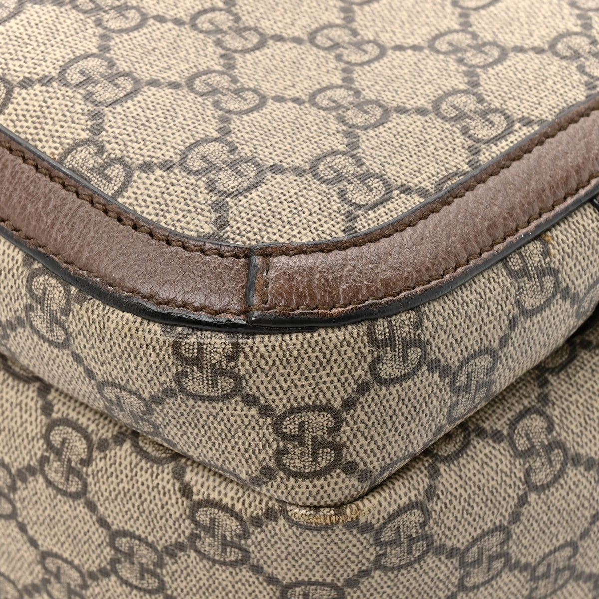 GG Supreme Monogram Medium Ophidia Day Backpack Brown
