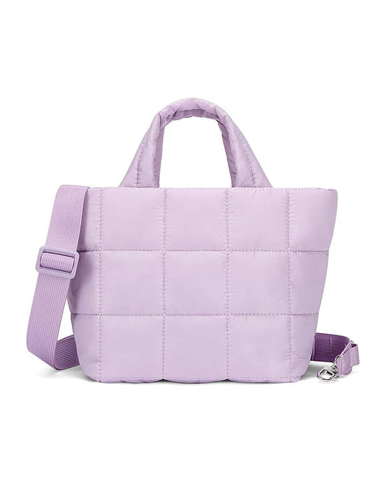 Soft Quilted Nylon Lightweight Shoulder Bag