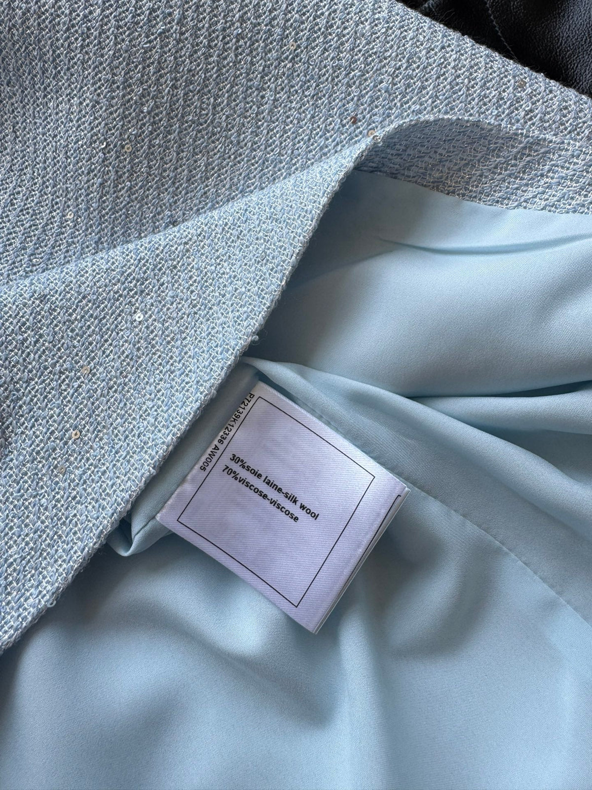 CC Sleeveless Dress Light Blue Viscose Silk Wool 352987