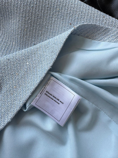 CC Sleeveless Dress Light Blue Viscose Silk Wool 352987