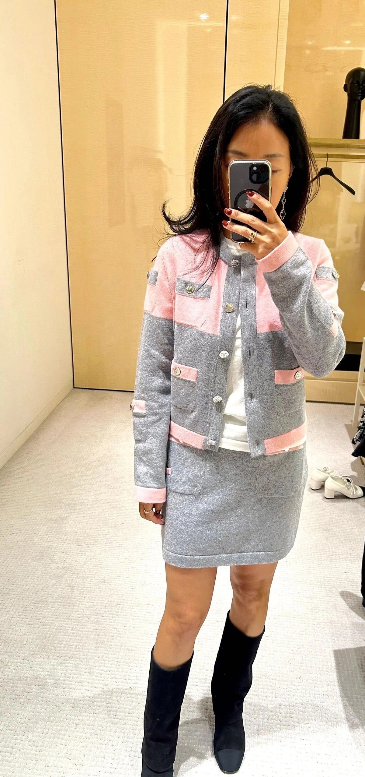 CHANEL CARDIGAN AND SKIRT SET STYLE 57