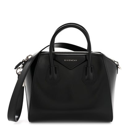 Shiny Lord Calfskin Small Antigona Black