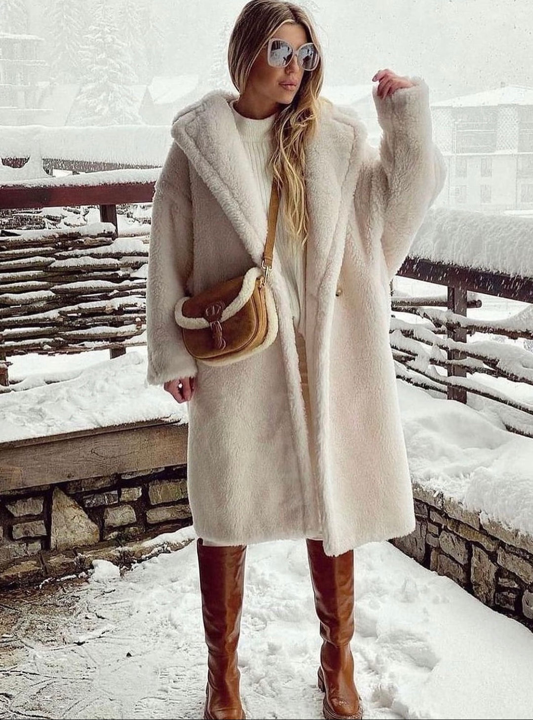 Milena Eco Fur Bear Coat