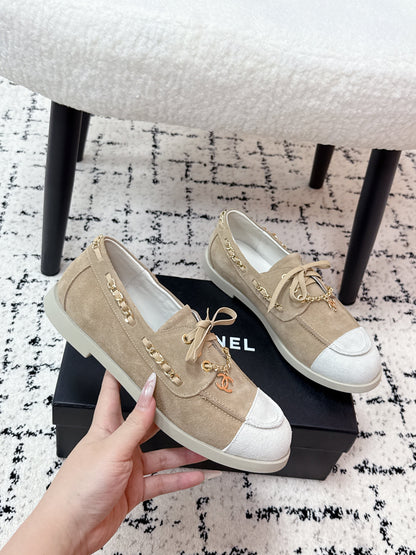 CC Cruise 25/26 Moccasins Warm Taupe White Suede