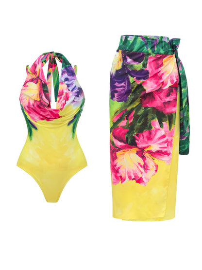 Phoebe Floral Tie-Up Swimsuit Set