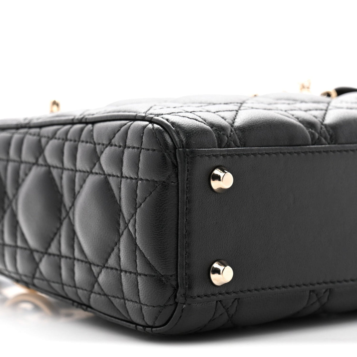 Lambskin Cannage Mini Lady Dior Black
