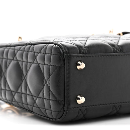 Lambskin Cannage Mini Lady Dior Black