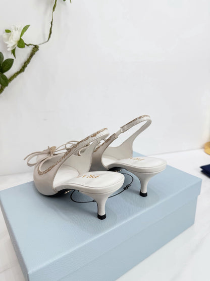 PRA 26SS Slingback 55 Ivory Beige Cowhide 592403